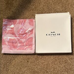 Coach Pink Wash Cloth with a Lovely Accessory